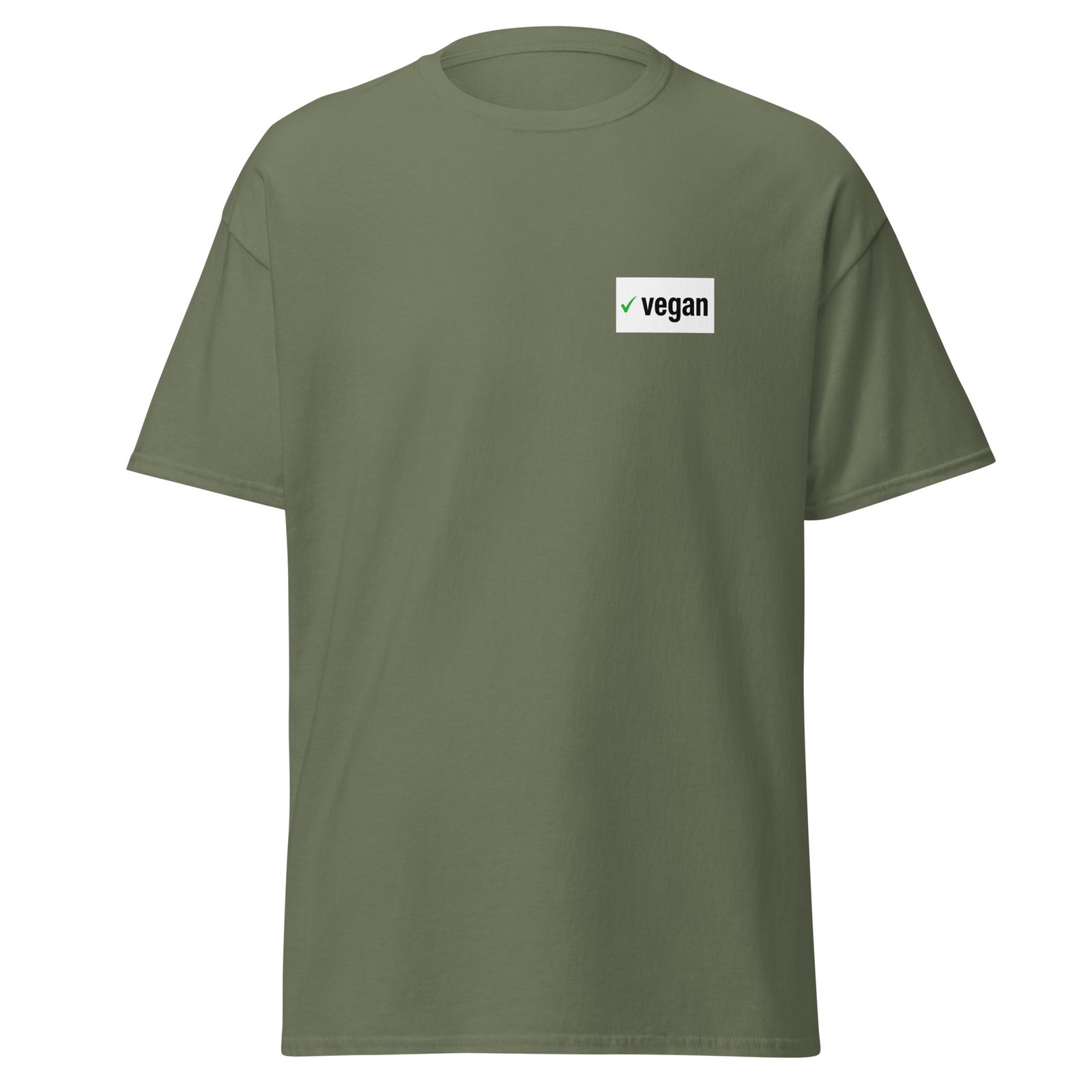 Vegan and Green Tick Cotton T-Shirt - Image 22