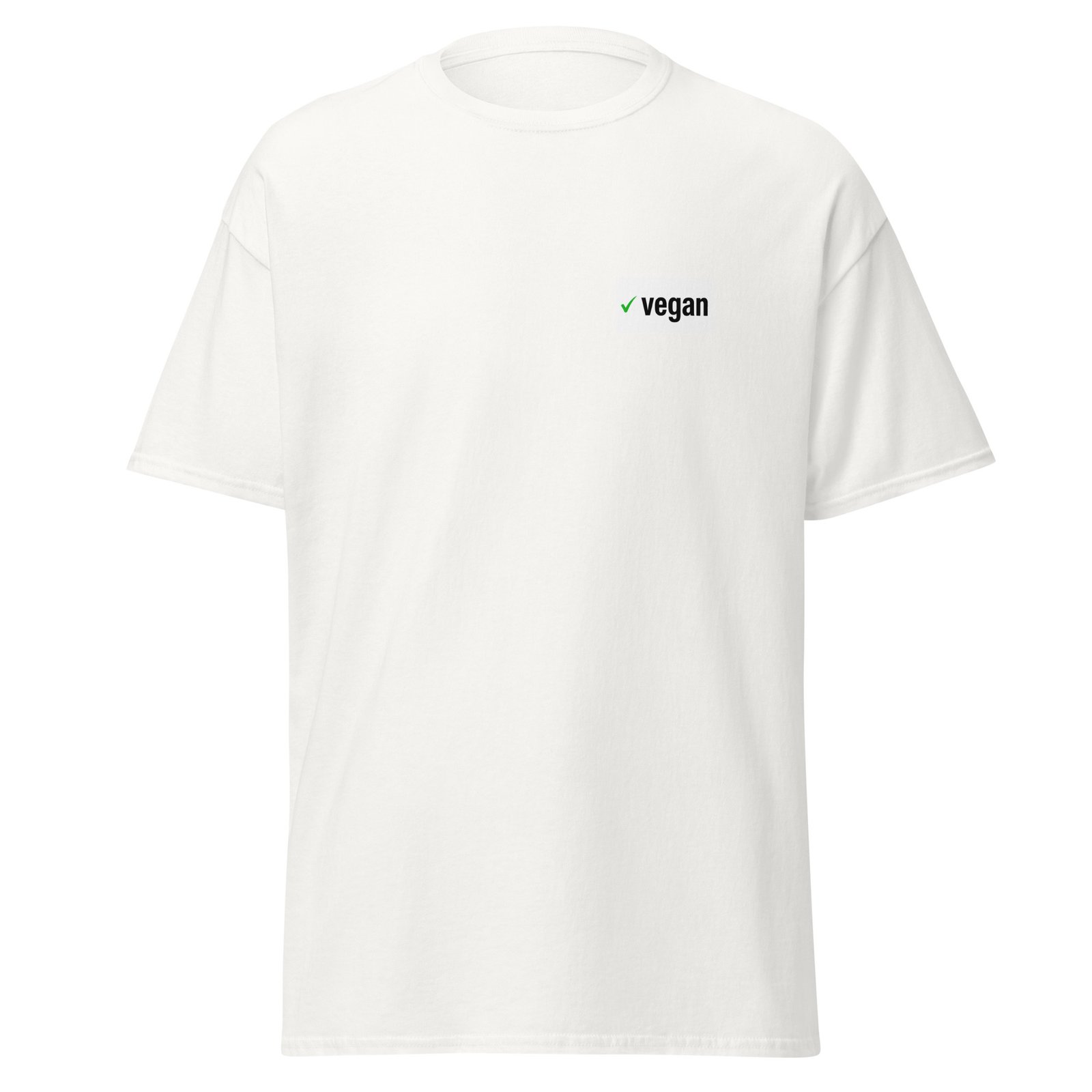 Vegan and Green Tick Cotton T-Shirt - Image 24