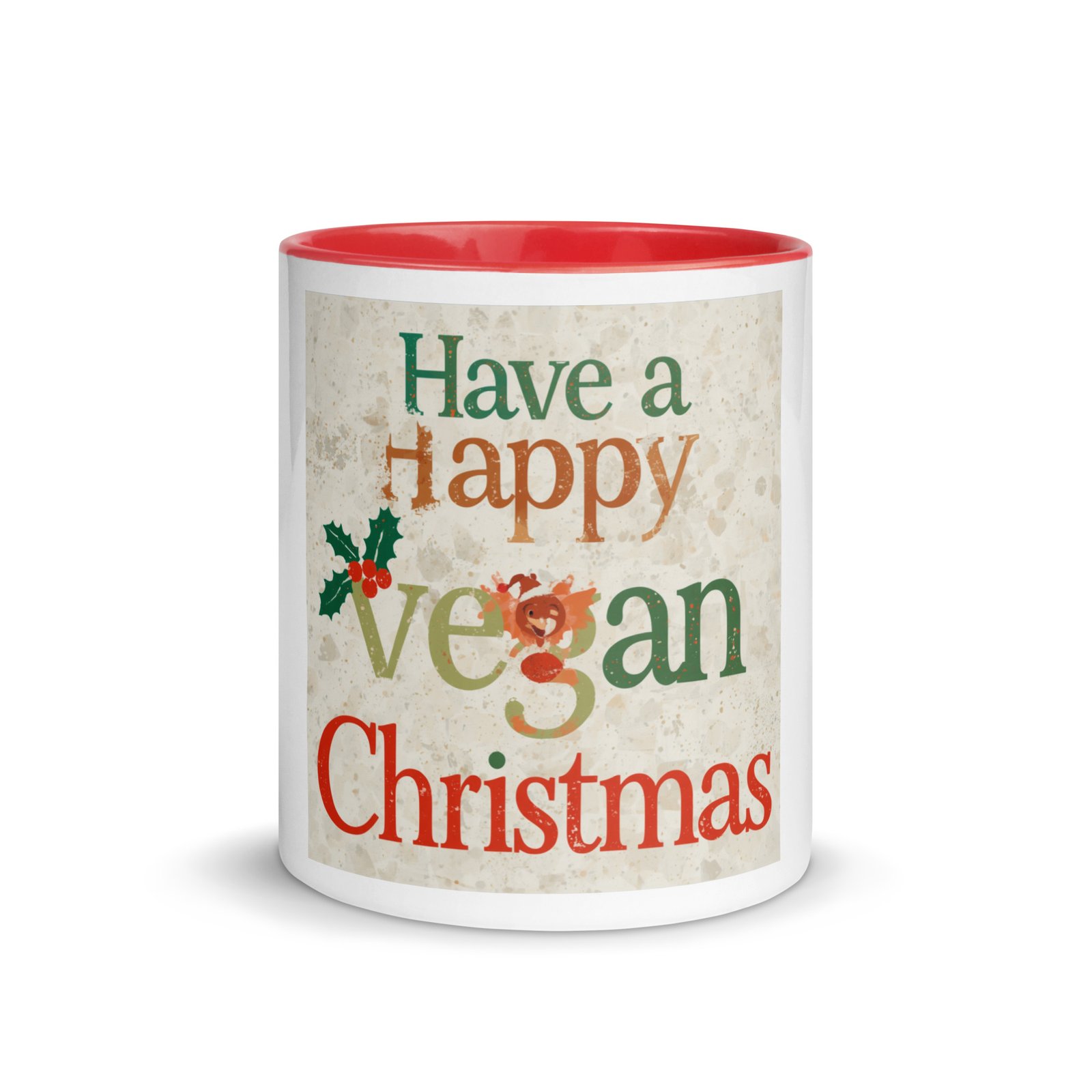 Have a happy Vegan Christmas Mug/coloured inside