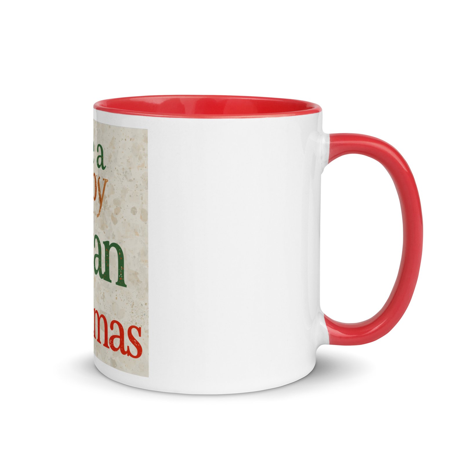 Have a happy Vegan Christmas Mug/coloured inside - Image 3