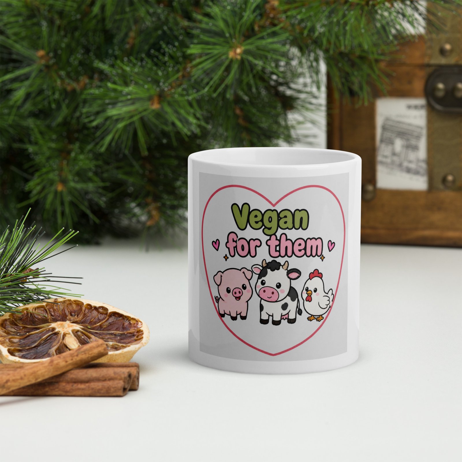 Vegan For Them Ceramic Farm Animal Mug