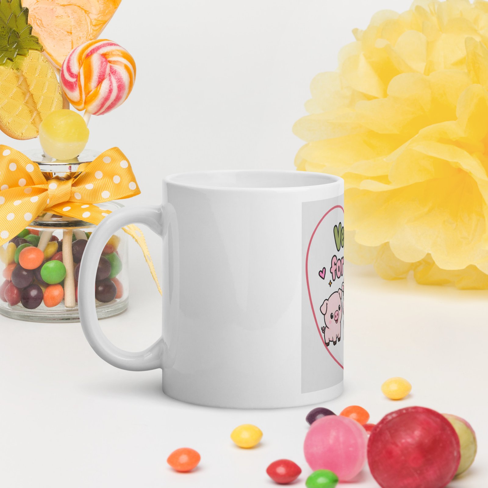 Vegan For Them Ceramic Farm Animal Mug - Image 4